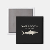 Retro Sarasota Fl Shark Magnet (Vorderseite/Rückseite)