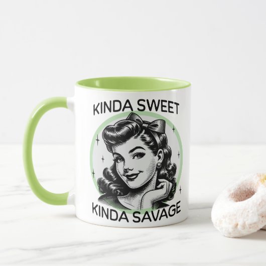 Retro Sarcastic Tasse - Cookies (Mit Donut)