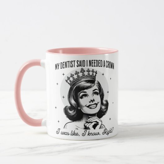 Retro Sarcastic Tasse - Krone (Links)