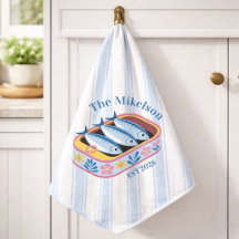 Retro-Sardinen-Familienname Küste