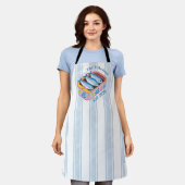 Retro-Sardinen-Familienname Küste Schürze (Getragen)