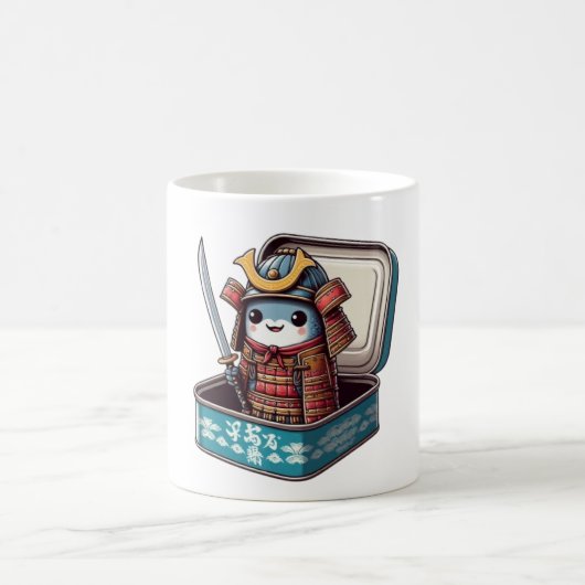Retro-Sardinen-Samurai-Krieger-Tasse Kaffeetasse (Mittel)