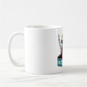 Retro-Sardinen-Samurai-Krieger-Tasse Kaffeetasse (Links)