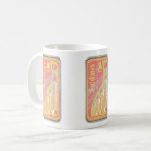 Retro-Sardinenposter Kaffeetasse (Vorderseite Links)