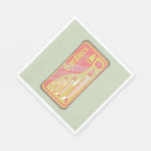 Retro-Sardinenposter Serviette (Ecke)