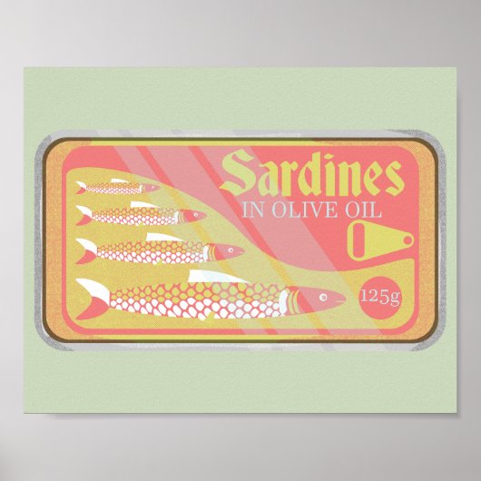 Retro Sardines Poster (Vorne)