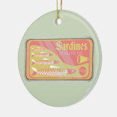 Retro Sardines Poster Keramik Ornament (Links)