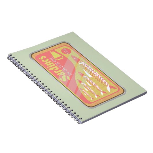 Retro Sardines Poster Notizblock (Rechte Seite)