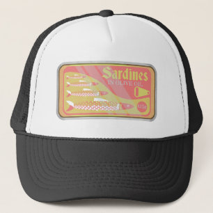 Retro Sardines Poster Truckerkappe