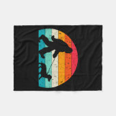 Retro Sasquatch Lover Doxie Wiener Dog Walker Bigf Fleecedecke (Vorderseite (Horizontal))