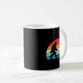 Retro Sasquatch Lover Doxie Wiener Dog Walker Bigf Kaffeetasse (VorderseiteRechts)