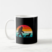 Retro Sasquatch Lover Doxie Wiener Dog Walker Bigf Kaffeetasse (Links)