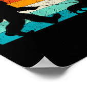 Retro Sasquatch Lover Doxie Wiener Dog Walker Bigf Poster (Ecke)