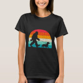 Retro Sasquatch Lover Doxie Wiener Dog Walker Bigf T-Shirt (Vorderseite)
