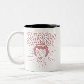 Retro Sassage Zweifarbige Tasse (Links)