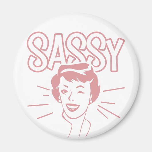 Retro Sassy Attitude Magnet (Vorne)