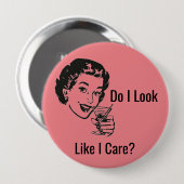 Retro Sassy Lady Button (Vorne & Hinten)