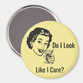 Retro Sassy Lady Design Magnet (Vorderseite/Rückseite)