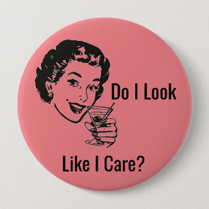 Retro-Sassy-Lady-Knopf Button