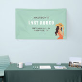 Retro Sassy Last Rodeo Pink Green Bachelorette Banner (Messeveranstaltung)