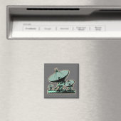 Retro Satellite Dish Graphic Magnet (In Situ (Geschirrspüler))