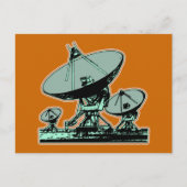 Retro Satellite Dish Graphic Postkarte (Vorderseite)