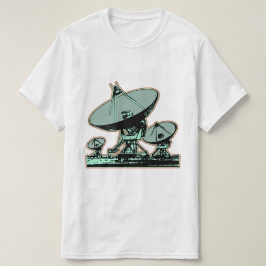 Retro Satellite Dish Graphic T-Shirt (Design vorne)