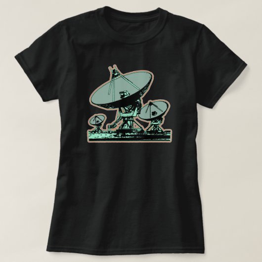 Retro Satellite Dish Graphic T-Shirt (Design vorne)