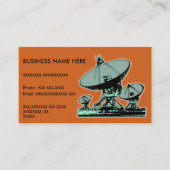 Retro Satellitenschüssel-Grafik Visitenkarte (Vorderseite)