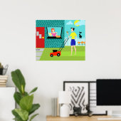 Retro Saturday Morning Poster (Heimbüro)