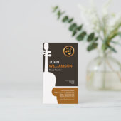 Retro sauberer schlichter einfacher visitenkarte (Stehend Vorderseite)