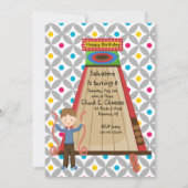 Retro Säulengang Skee Einladung (Vorderseite)