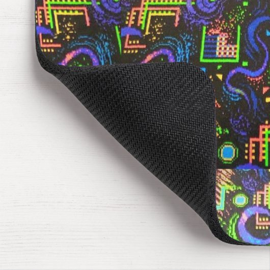 Retro Säulengang-Teppich-Entwurf Mousepad (Ecke)