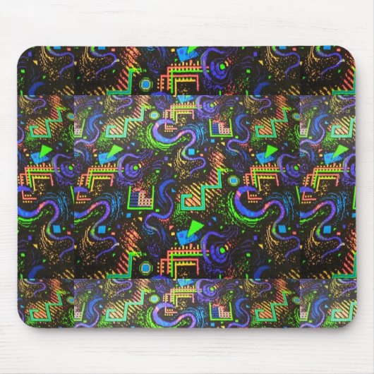 Retro Säulengang-Teppich-Entwurf Mousepad (Vorne)