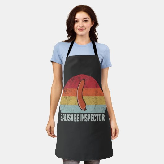 Retro Sausage Inspector - Weiner Lover Schürze (Getragen)