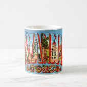 Retro Savannah Georgia Postcard Kaffeetasse (Mittel)