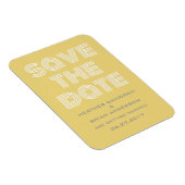 Retro Save the Date Magnet, Gelb Magnet (Rechte Seite)