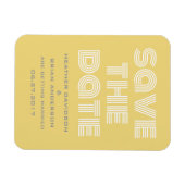 Retro Save the Date Magnet, Gelb Magnet (Horizontal)
