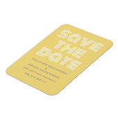 Retro Save the Date Magnet, Gelb Magnet (Linke Seite)