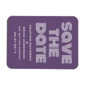 Retro Save the Date Magnet, Lila Magnet (Horizontal)