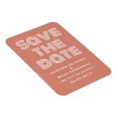 Retro Save the Date Magnet, Orange Magnet (Rechte Seite)