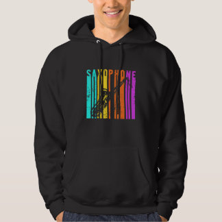 Retro Saxophon Vintag Saxophonist Jazz Band Musi Hoodie