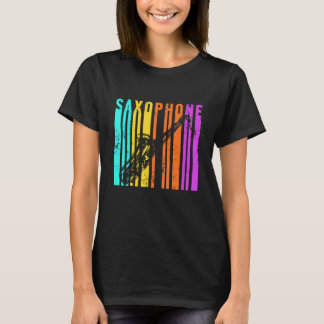 Retro Saxophon Vintag Saxophonist Jazz Band Musi T-Shirt