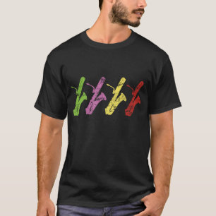 Retro Saxophone-Shirt für Barisaxophonist-Geschen T-Shirt