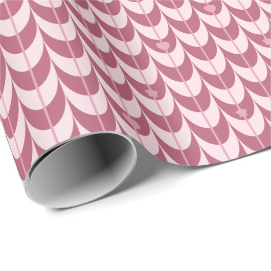 Retro Scallop Geometric Pattern Geschenkpapier (Rolleneckpunkt)