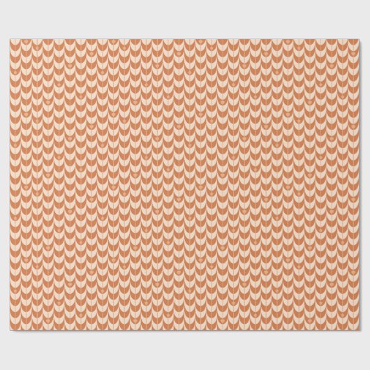 Retro Scallop Geometric Pattern Geschenkpapier (Flach)