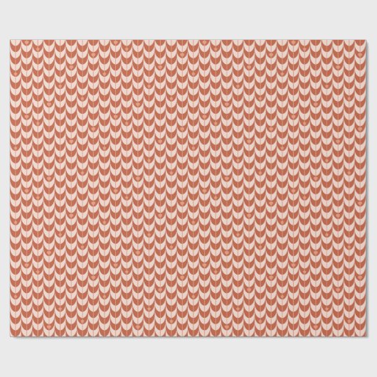 Retro Scallop Geometric Pattern Geschenkpapier (Flach)