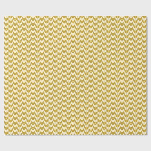 Retro Scallop Geometric Pattern Geschenkpapier (Flach)