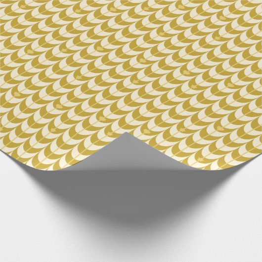 Retro Scallop Geometric Pattern Geschenkpapier (Ecke)