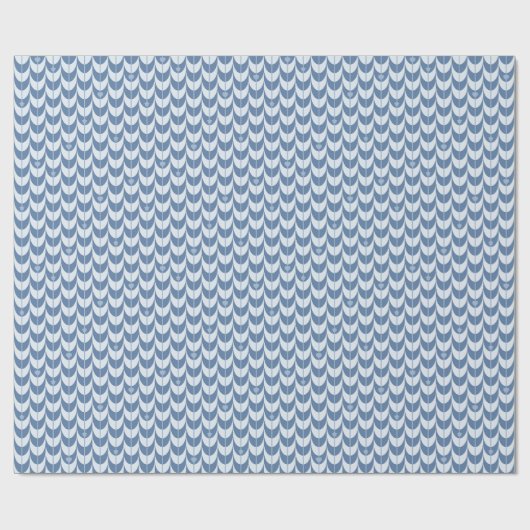 Retro Scallop Geometric Pattern Geschenkpapier (Flach)